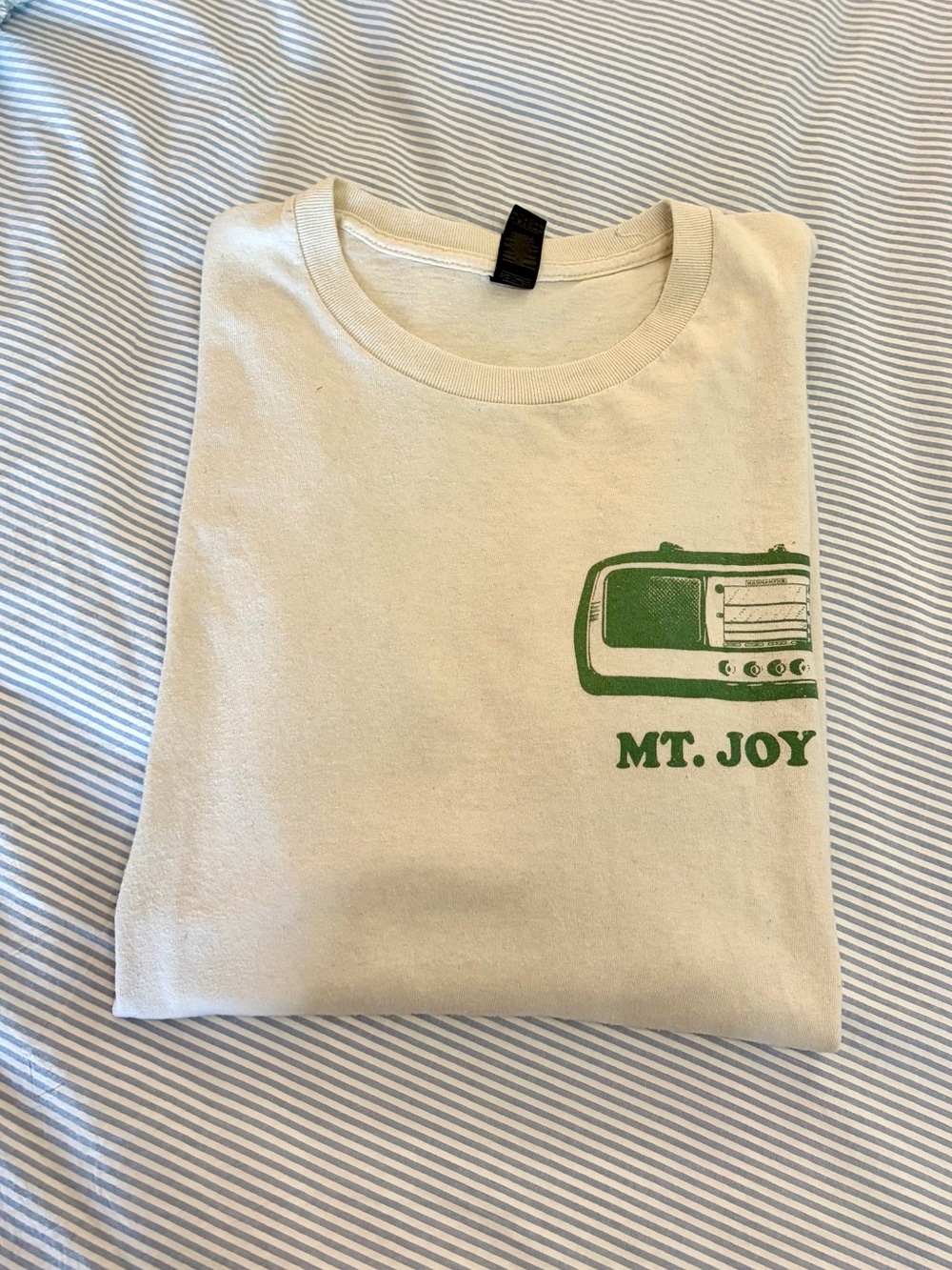 Mt. Joy Cream Graphic Tee with Green Print